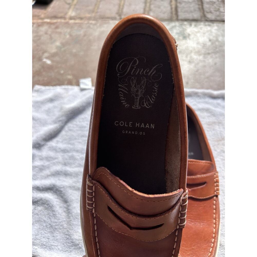 Cole Haan Men's Pinch Weekender Penny Loafers Marine Classic Sz 8 Beige Slip On - Picture 9 of 13